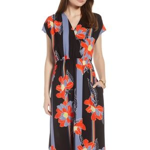 Halogen V-Neck Maxi Dress
